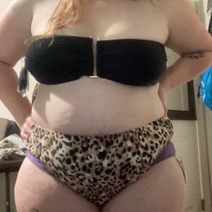 BNWT Leopard and black Time and Tru XL Swimsuit